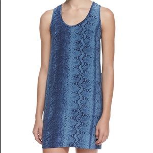 Joie "Peri B." snake-print charmeuse dress.